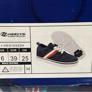 Heelys Sneakers - Mens 7/Womens 8 - Blue with Red and White Accents